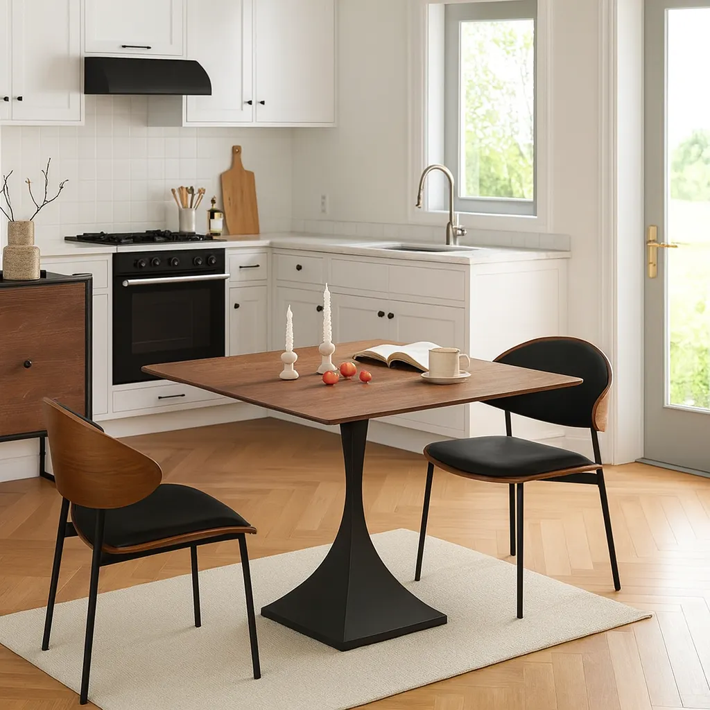 Art Deco Wooden Dining Table For Dining Room - Image 3