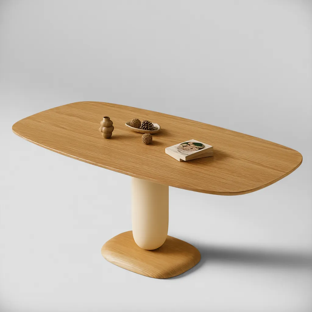 Contemporary Wooden Dining Table For Kitchen - Image 4