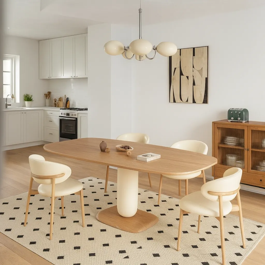 Contemporary Wooden Dining Table For Kitchen
