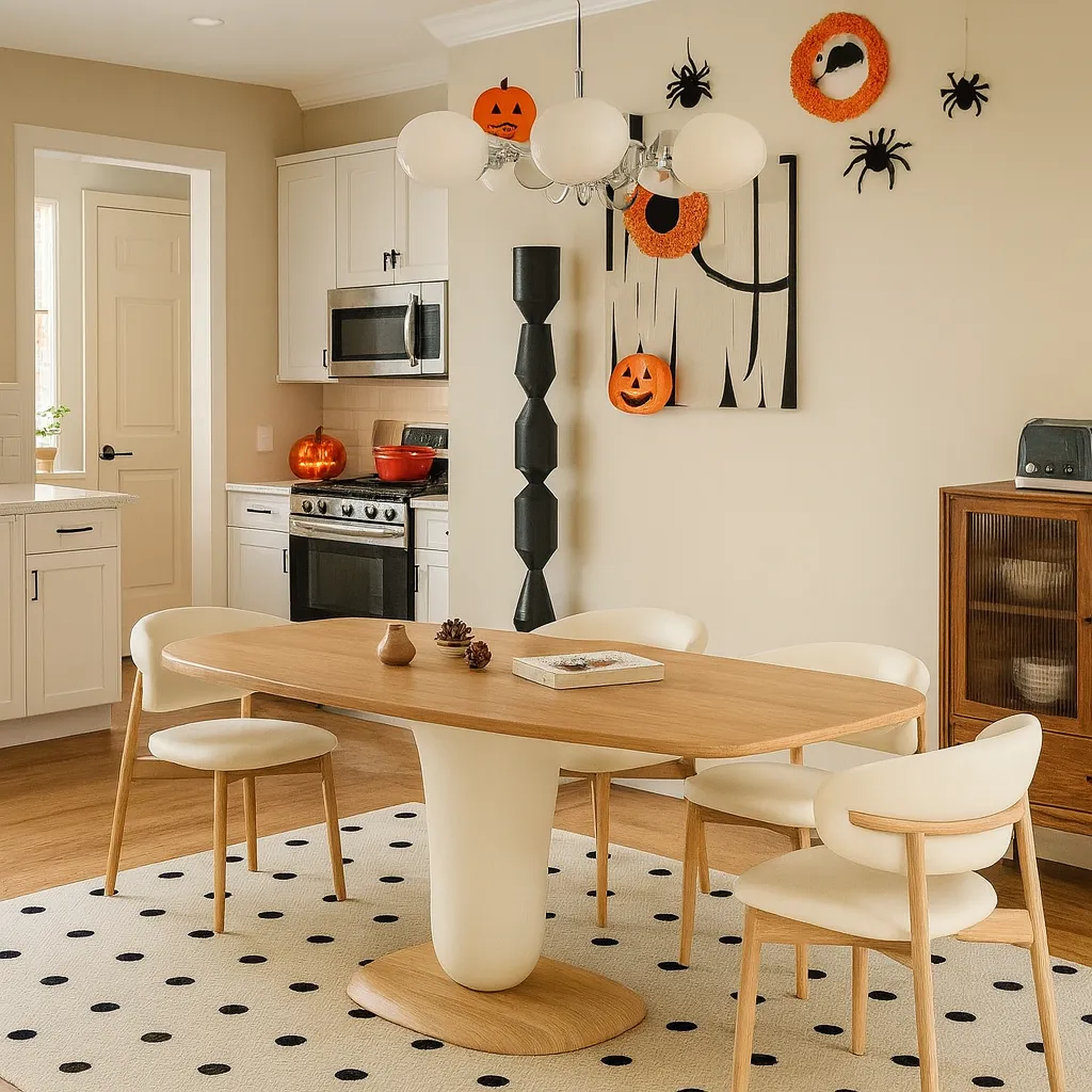 Contemporary Wooden Dining Table For Kitchen - Image 2