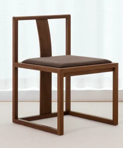 Dining Chair With Upholstered Cushion Seat For Kitchen And Dining Room