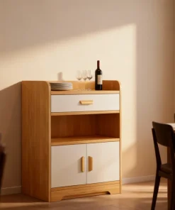 Modern Wooden Sideboard With Drawer And Cabinet For Kitchen