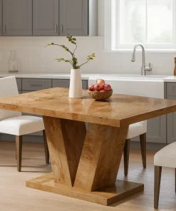 Minimalist Wood Dining Table For Kitchen