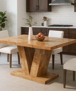 Alternative view of Minimalist Wood Dining Table For Kitchen