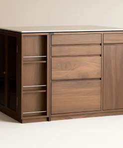 Modern Wooden Sideboard Cabinet With Drawers And Storage Shelves