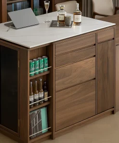 Alternative view of Modern Wooden Sideboard Cabinet With Drawers And Storage Shelves