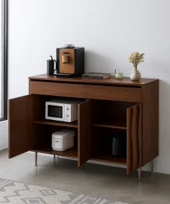 Alternative view of Nordic Wooden Sideboard With Drawers And Doors
